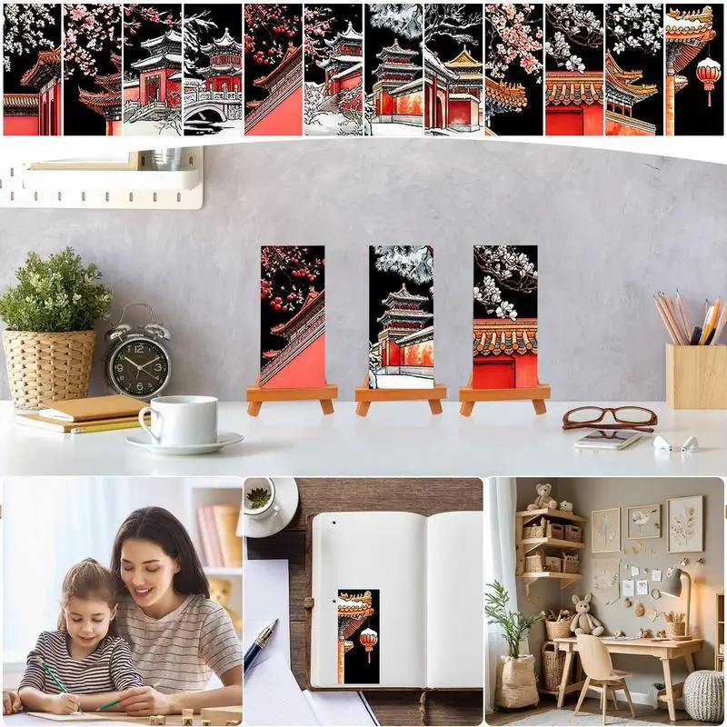 Scratch Off Bookmarks Party Favor Scratch Off Paper Set Of 12 Bookmarks Craft Paper Art Sets For Kids Students Party Bag Fillers