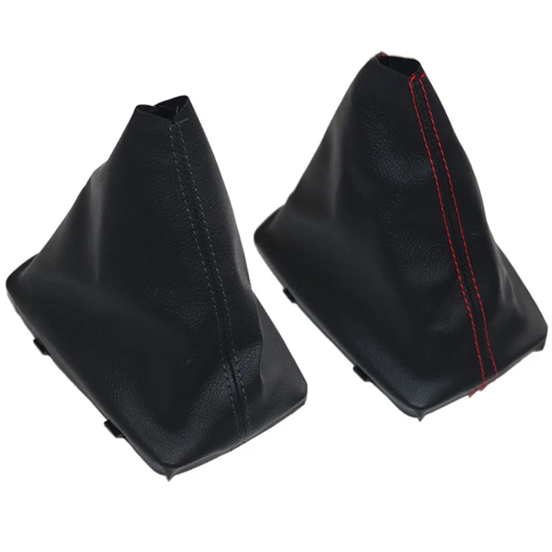 Car Leather Gear Shift Knob Shift Knobs Boot For Audi A4 B6 B7 Manual Transmission Collar Gaiter