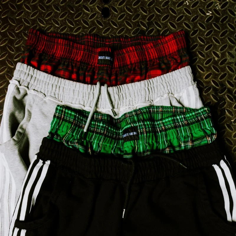 Y2K Casual Sweatpants Double Waist Checkered Camouflage Striped Side Splicing Wide Leg Pants American Style Trendy Streetwear wide leg pants fashion pants fashionable wide leg pants