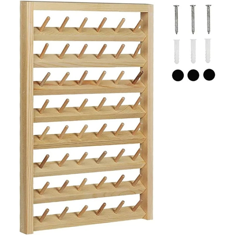 Braiding Hair Rack Stand Hair Stylist Wooden Thread Holder for Sewing hair holder for braiding rack