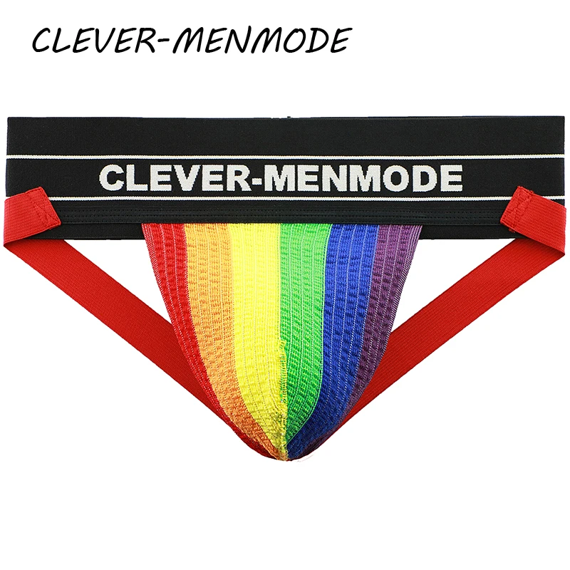 

CLEVER-MENMODE Men Sexy Cotton Big Pouch Bag U Convex Double Thong Open Bottom Lingerie Elasticity T-Back BDSM Mini Micro Pantie