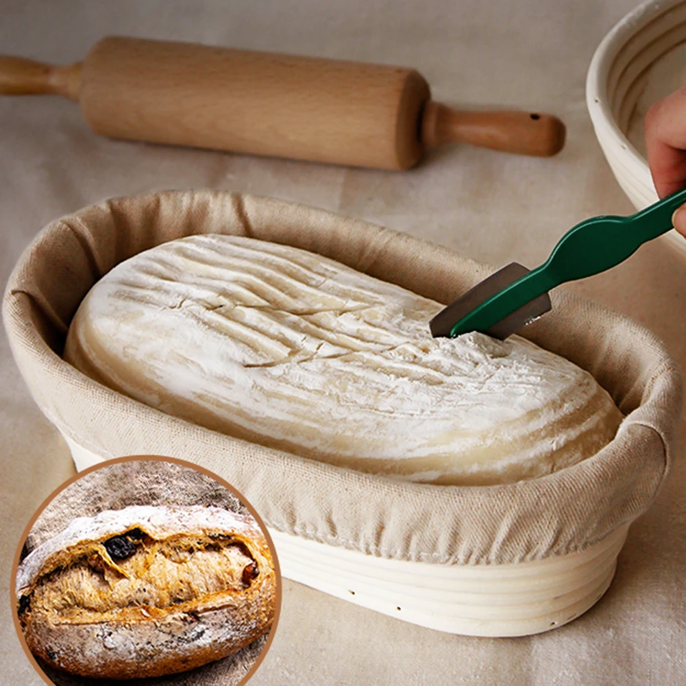 Oval Banneton Set for Professional and Home Bakers - Sourdough Bread Proofing Baskets