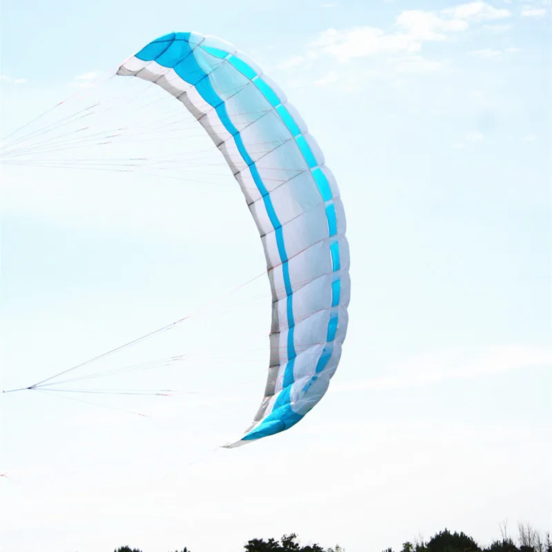 free shipping quad line parafoil kite beach kite large outdoor games kites and rabiolas 10 sports kite connector Kite flying