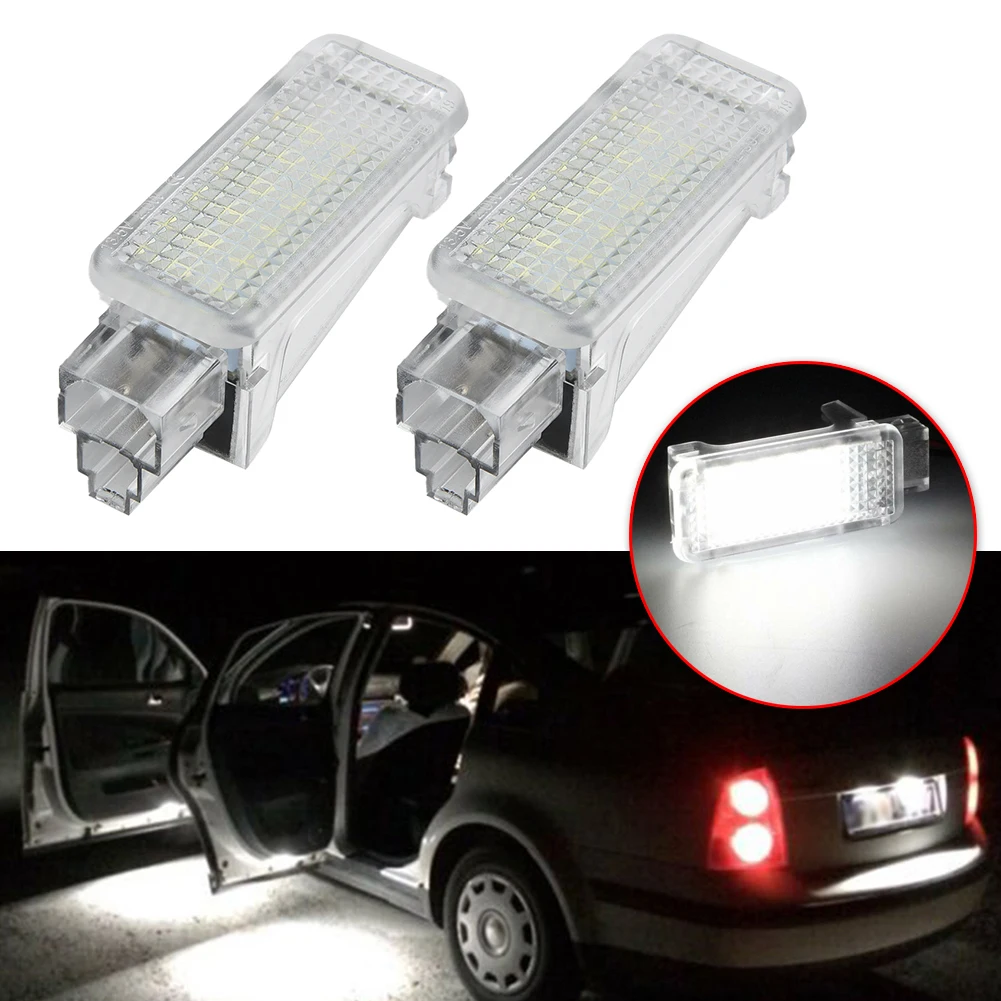 

2XLED Car Door Light Luggage Compartment Trunk Light White Super Bright Suitable For Skoda Mingrui Fabia Superb Roomster Kodiaq