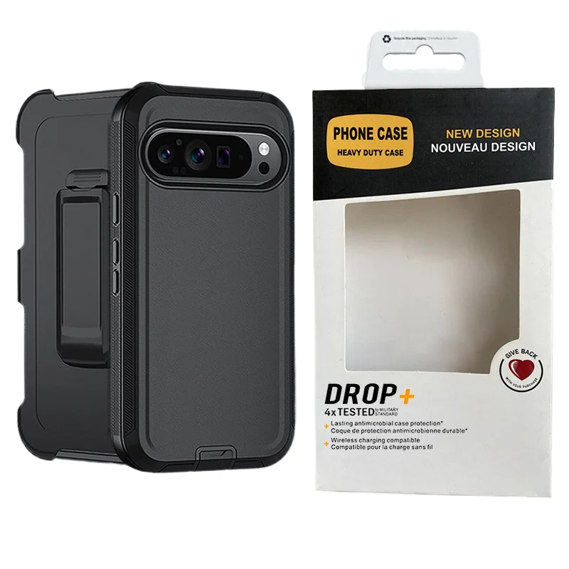 Rugged Hybrid Armor Shockproof Case with Belt Clip
