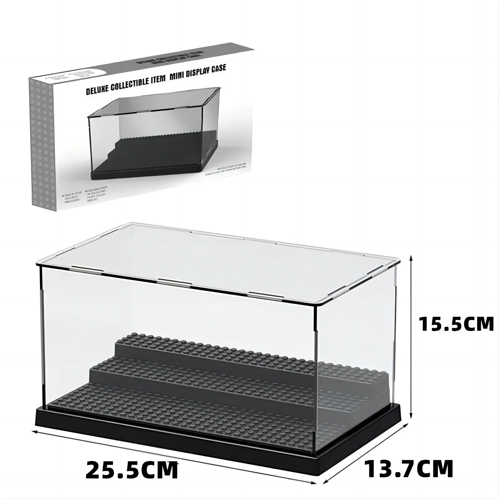 Large Transparent Storage Box Display Case for  ible figures Stair Display Stand Toy Building Blos Accories