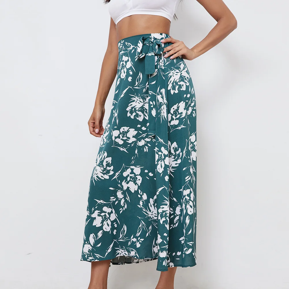 

Summer Skirt for Women Print Leopard Color High Waist Sexy Slit Harajuku Spring Fashioin Beach Femme Party Robe Vestido C3629