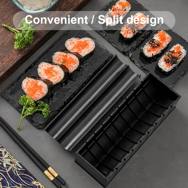 Lot de 4 tapis à sushi en plastique antiadhésif, kit de