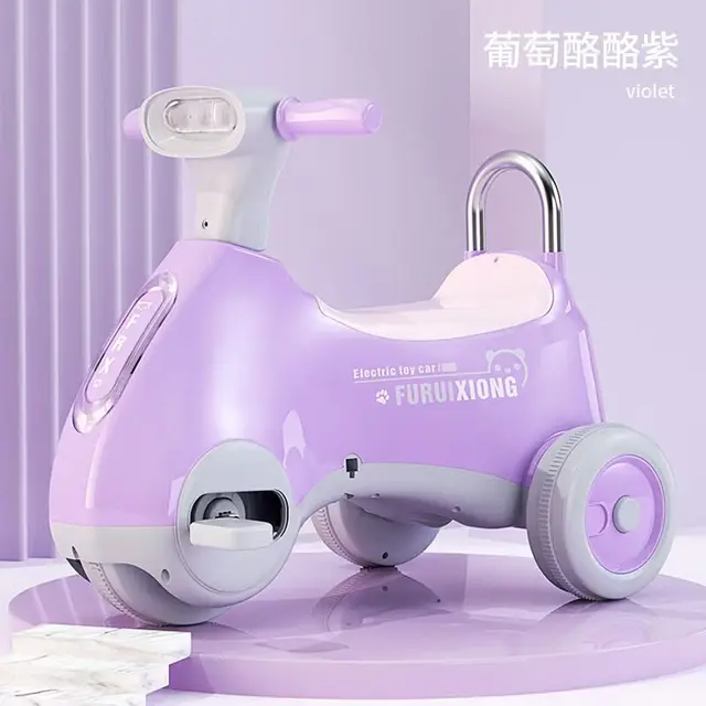 Children's Electric Motorcycle 1-6 Years Old Male And Female Baby Tricycle Pedal Battery Car With Light Music Toy Car 2
