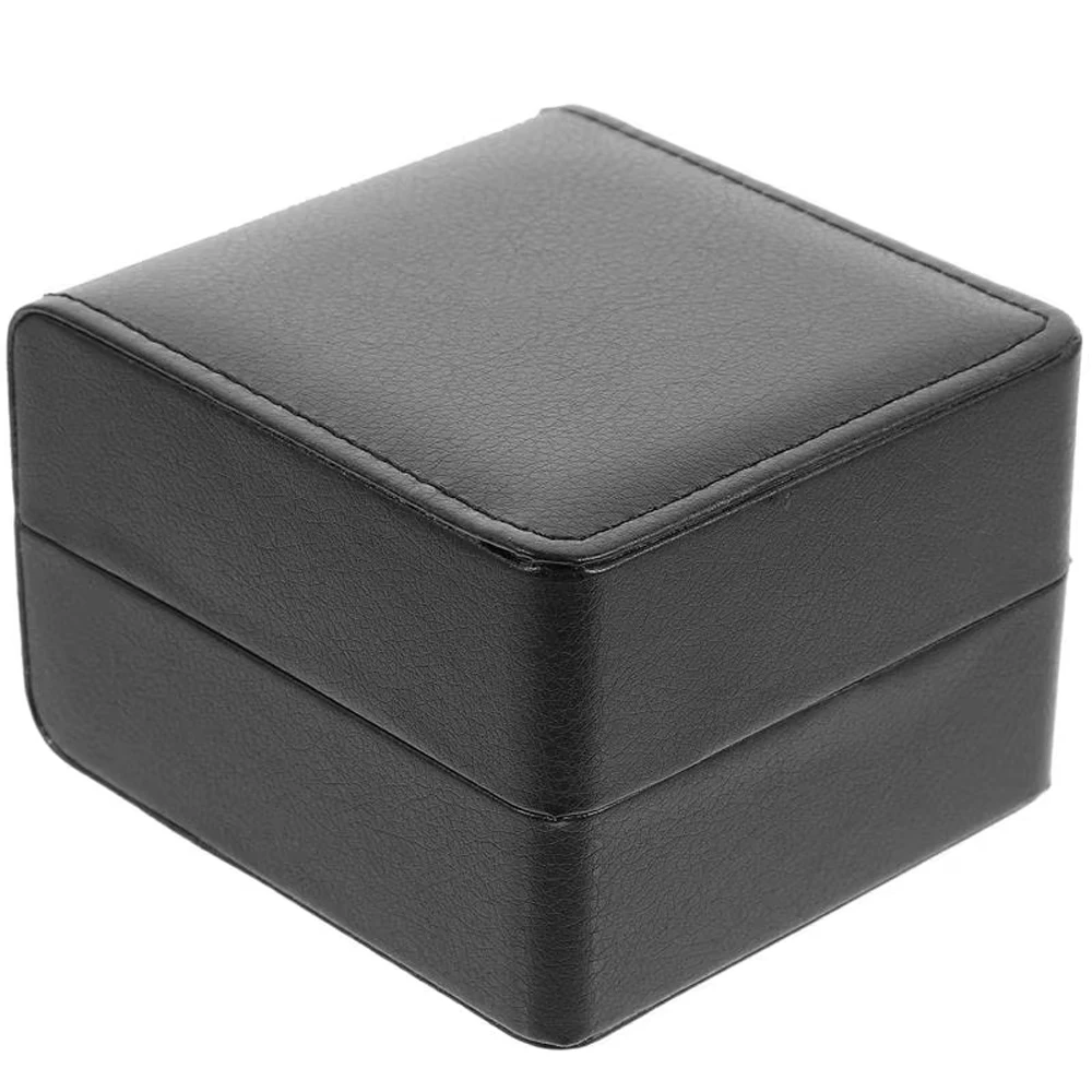 Watch Storage Box Watch Storage Bag Watch Storage Pouch Leather Storage Box Black Single Watch Gift BoxPU Leather Wristwatch Display Case Organizer for Men and Women PU Leather Watch Organizer