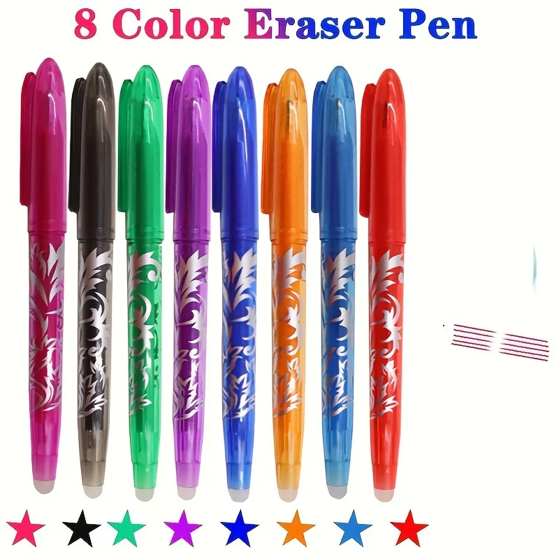 Löschbarer Gelstift, mehrfarbig, 0,5-mm-Spitze, Malset, Schulbedarf, verschiedene Farben, Stifte und Marker für Schüler und Büro – Detail 1