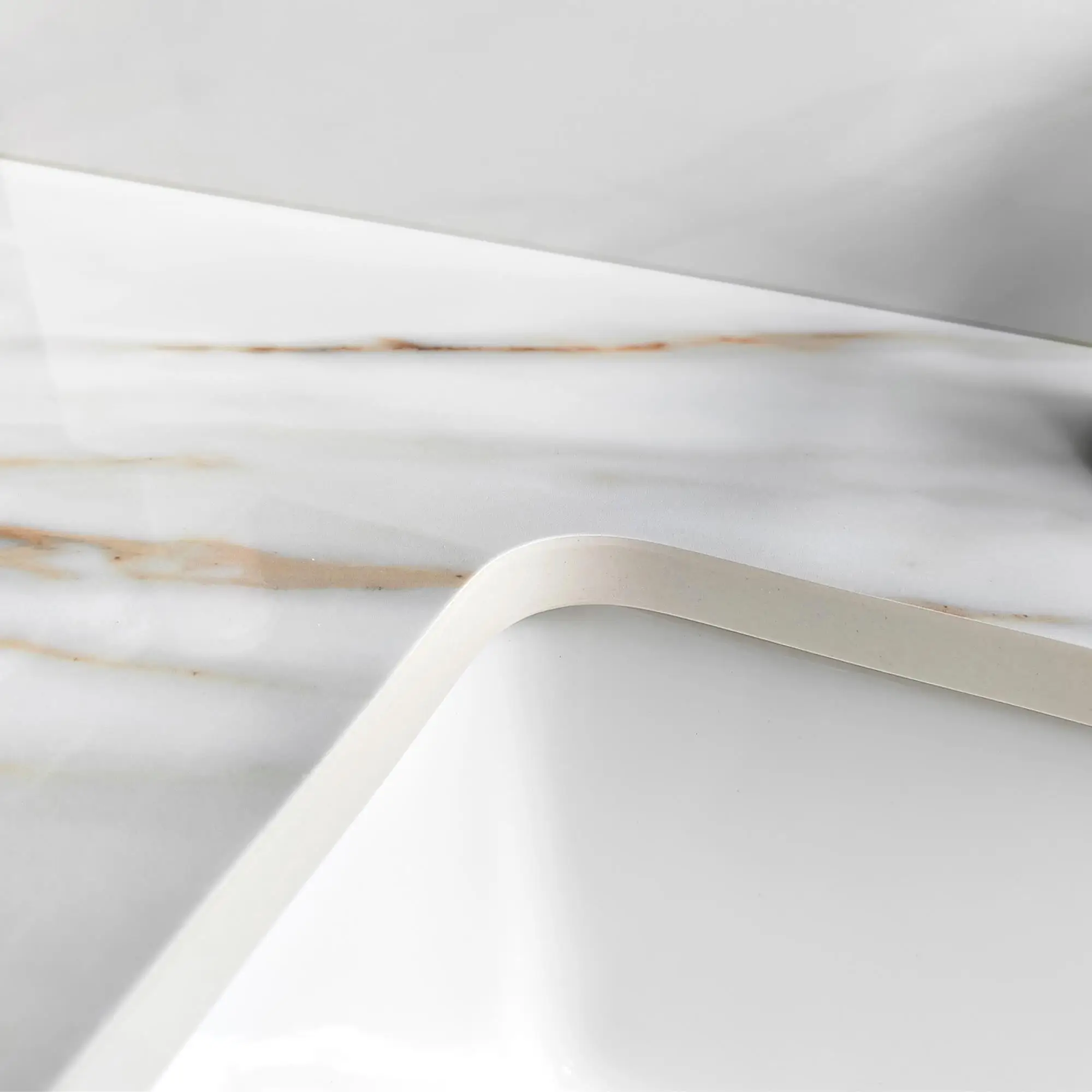 37 Inch Marble Bathroom Vanity Top with Undermount Sink & 4 Backsplash - Pre-Drilled Single Hole Faucet Space 5