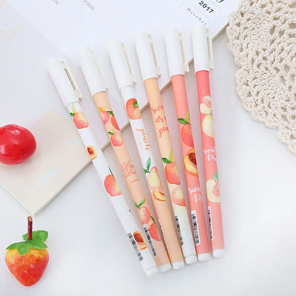 

Cute Creative Office Supplies Stationery Peach Pattern Gel Pen Student