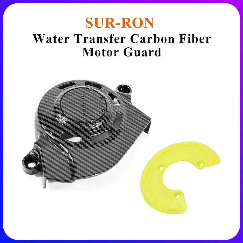 For SUR RON Light Bee X Water Transfer Carbon Fiber Motor Pulley Guard Sprocket Cover Off-Road Motorcycle SURRON Parts