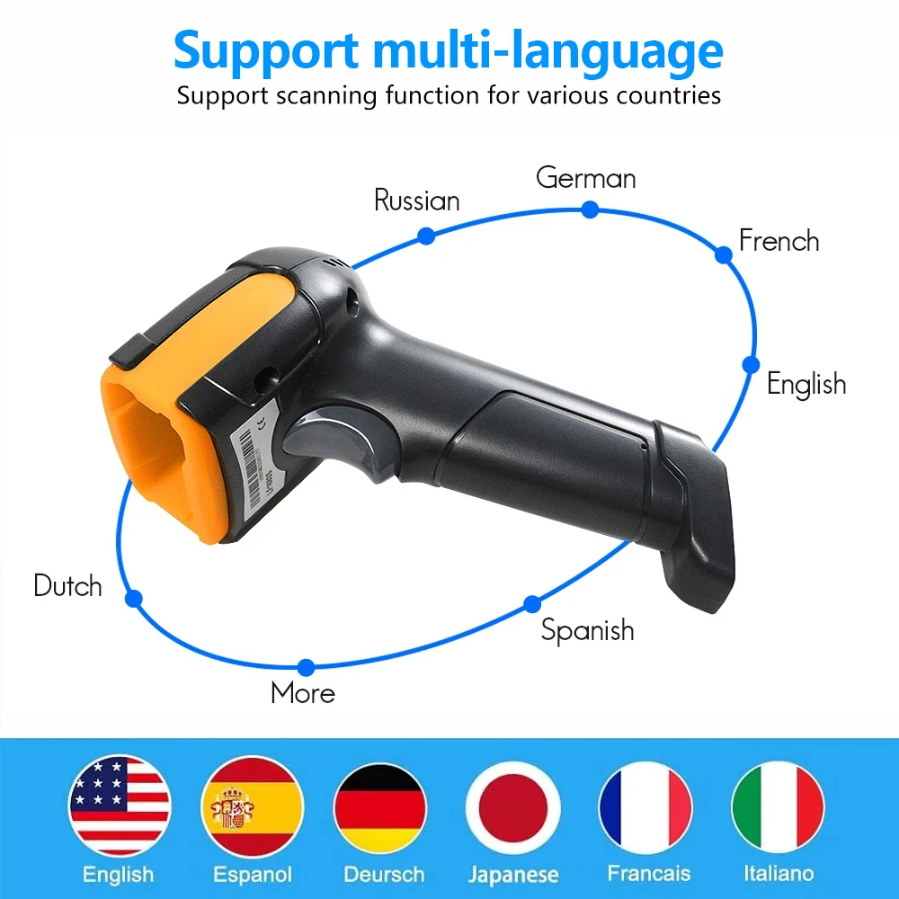 1680S USB 2D Barcode Scanner,Wired Automatic QR Code Scanner with Long USB Cable for POS Mobile Payment,Supermarket,Warehouse
