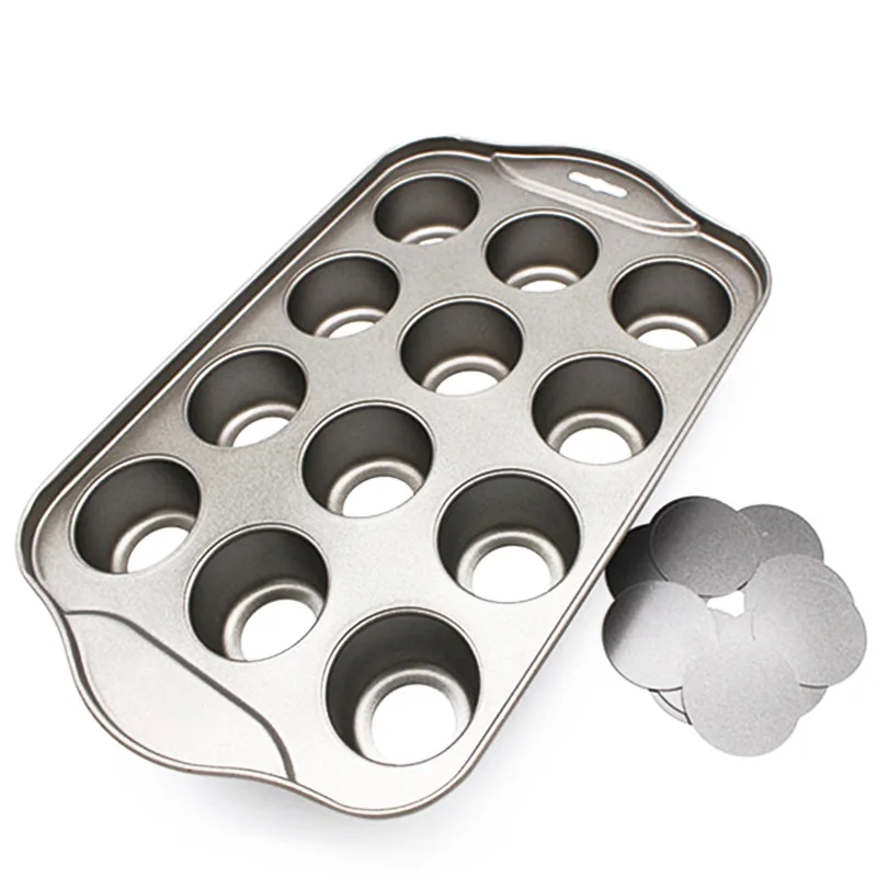 Cupcake 12 Hole Mini Sandwich Tin 12 Grid Mini Baking Cake Tray
