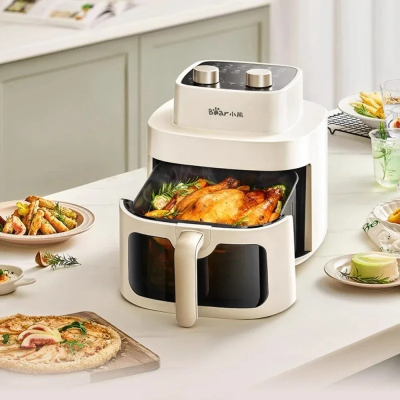 Bear 220V Air Fryer Household 6L Visual Fryer Multifunction Air Electric Fryer No-turn Oven 1700W French Fries Machine 3