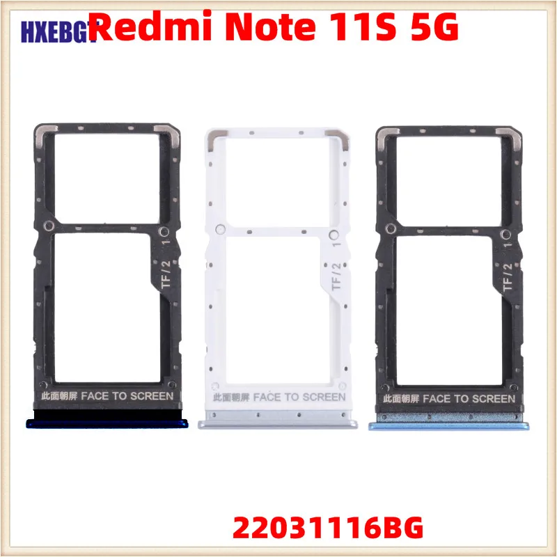 New For Xiaomi Redmi Note 11S 5G 22031116Bg Dual Sim Card Tray Slot Holder Adapter Socket  Smartphone Repair Parts