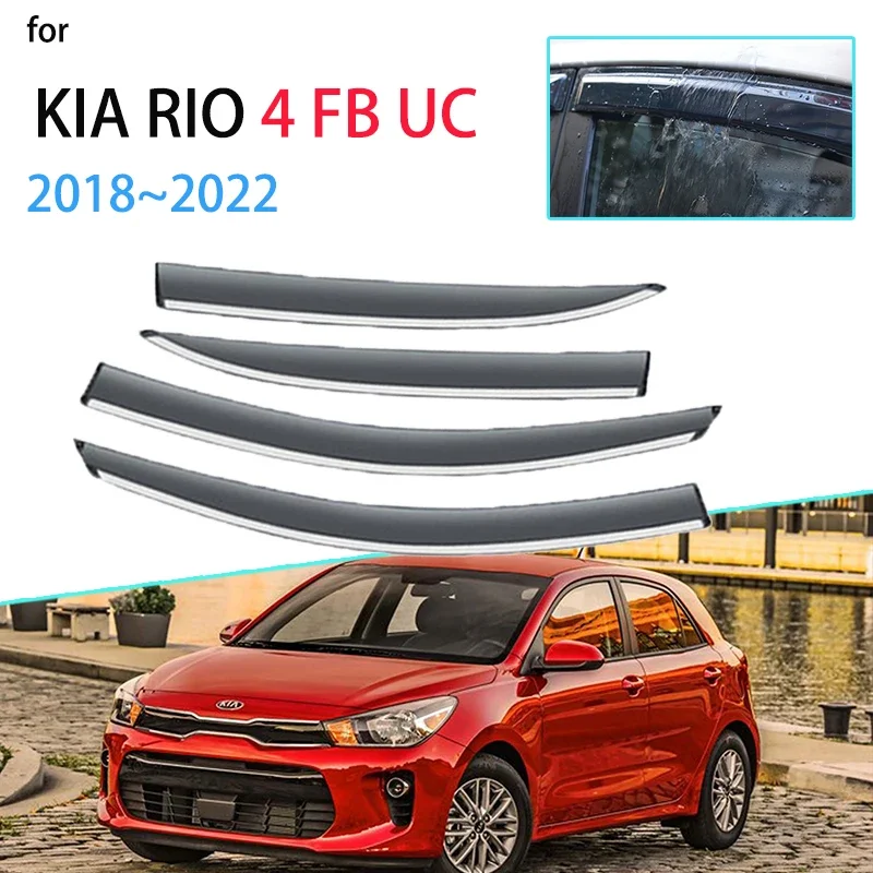 Deflector Para Kia Rio 3 K2 Sedan 2012, 2013, 2014, 2015, 2016, 2017, Visor Para Ventanas Lateral De Coche, Protector De Cejas Para Lluvia, Accorios Para Automóvil, 4 Uds. - AliExprs