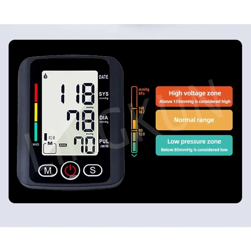 High Accurate English Voice Digital Sphygmomanometer Bp Monitors Electronic Tonometer Arm Cuff Blood Pressure Monitor Talking BP