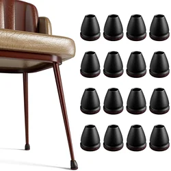 Silicone Felt Chair Leg Floor Protectors - 16PCS Furniture Feet Pads for Noise Reduction & Wood Floor Safeguard (Diameter 10 - 15mm)