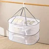 Multifunctional Portable Foldable Muti-layer Hanging Drying Net for Dry Goods Vegetable Fruit Herbs Clothing Non-toxic Polyester 4