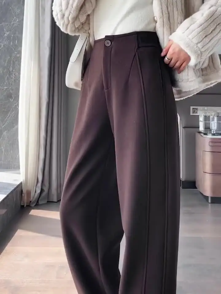 Белые шерстяные брюки для женщин