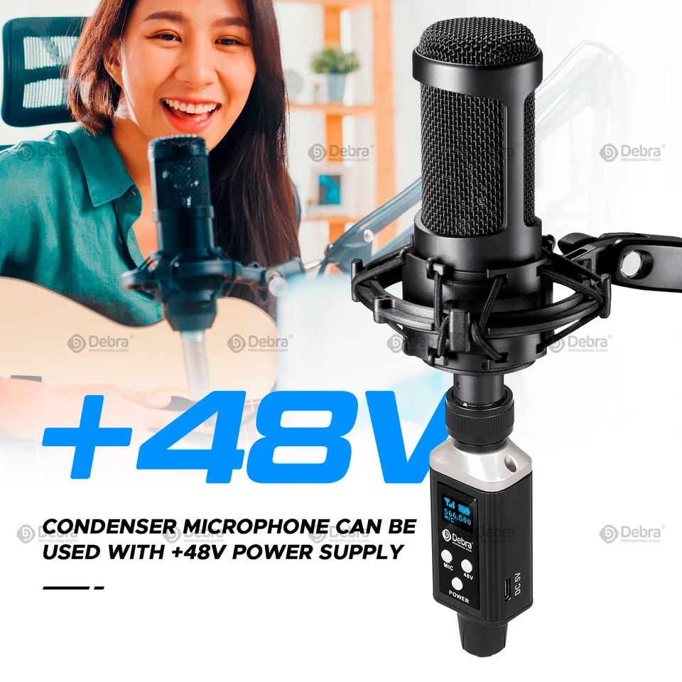 Microphone Sans Fil UHF - Système émetteur/récepteur XLR - 7 Canaux - Pour Scène, Conférences, églises