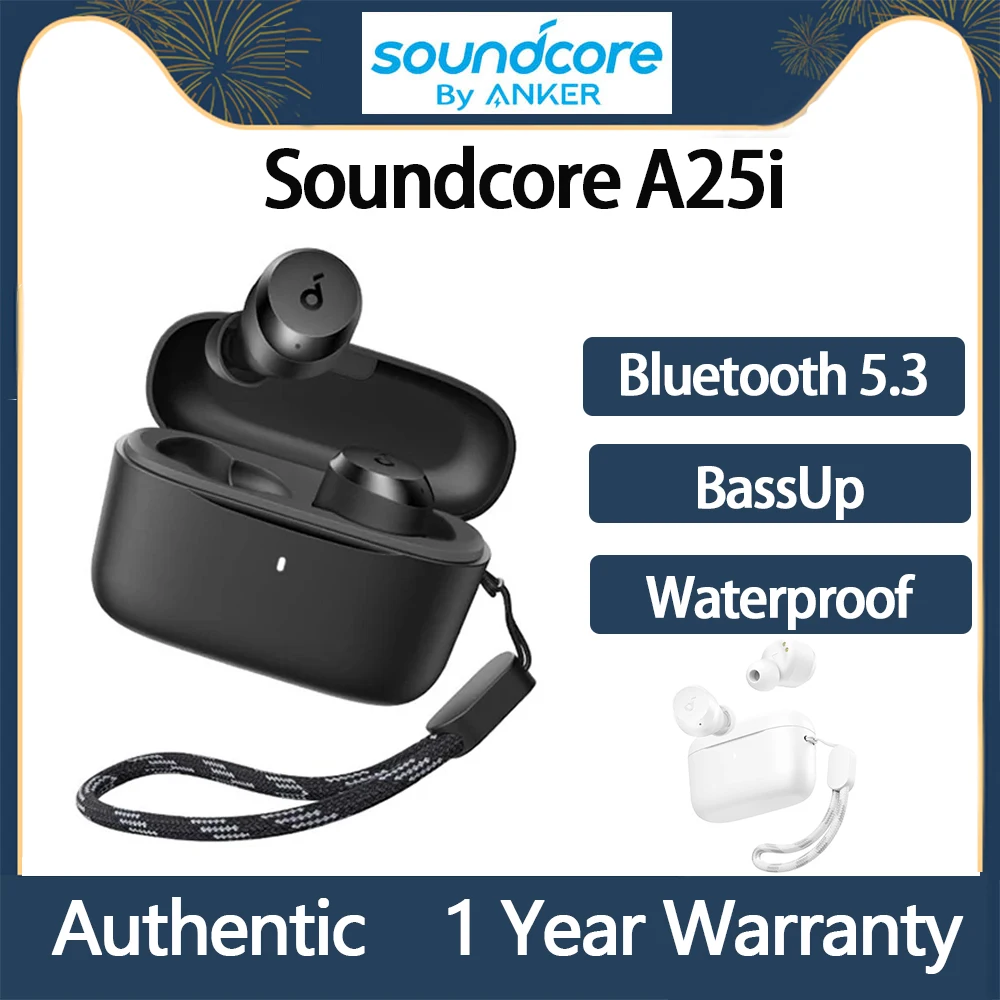 

Original Anker Soundcore A25i TWS True Wireless Bluetooth Earbuds 28H Long Playtime In-Ear Sport Waterproof Earphone whih Mic