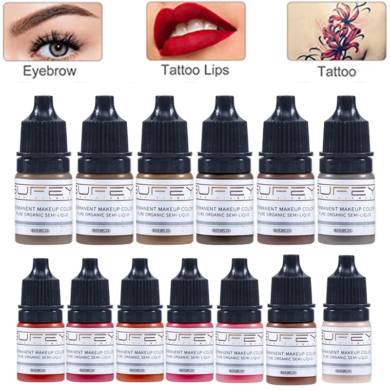 17-Color-Permanent-Makeup-Pigments-Tattoo-Inks-Lips-Eye-Line-Tint-for ...