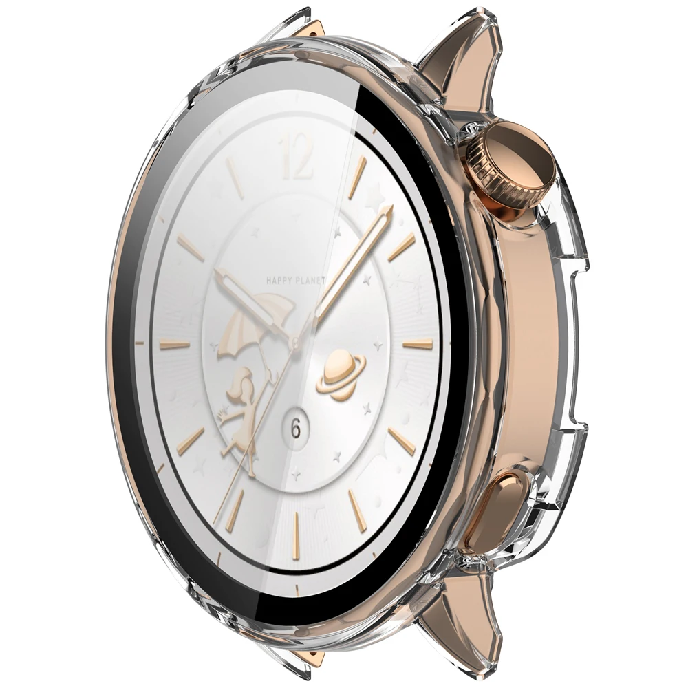 Premium Tempered Glass Smartwatch Protective Case with Hard Shell Guard