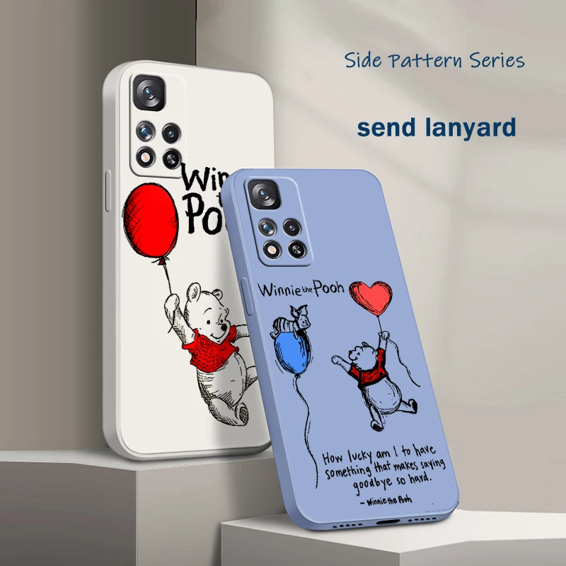 

Disney Edward Pooh For Xiaomi Redmi Note 12 11T 11S 11E 10S 10T 10 9S 9T 8 Pro Plus Lite Liquid Rope Phone Case