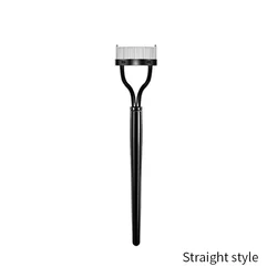Precision Stainless Steel Eyelash Comb & Curler Tool (Black)