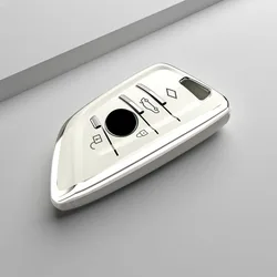 Sleek TPU Car Key Case - Premium Protective Cover (YB White a)