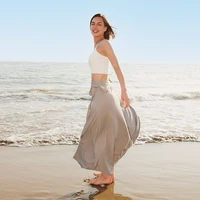 OhSunny Beach Sarong Pareo Women Bikini Cover Ups Summer Cooling Maxi Skirt Multifunctional Sun Protection Dress 4 Ways to Wear 2