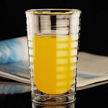 Tazza da caffè Nespresso Resistente al calore Doppia parete Tazza da tè in vetro Birra Caffè Bevanda fredda creativa fatta a mano Bicchieri trasparenti 2