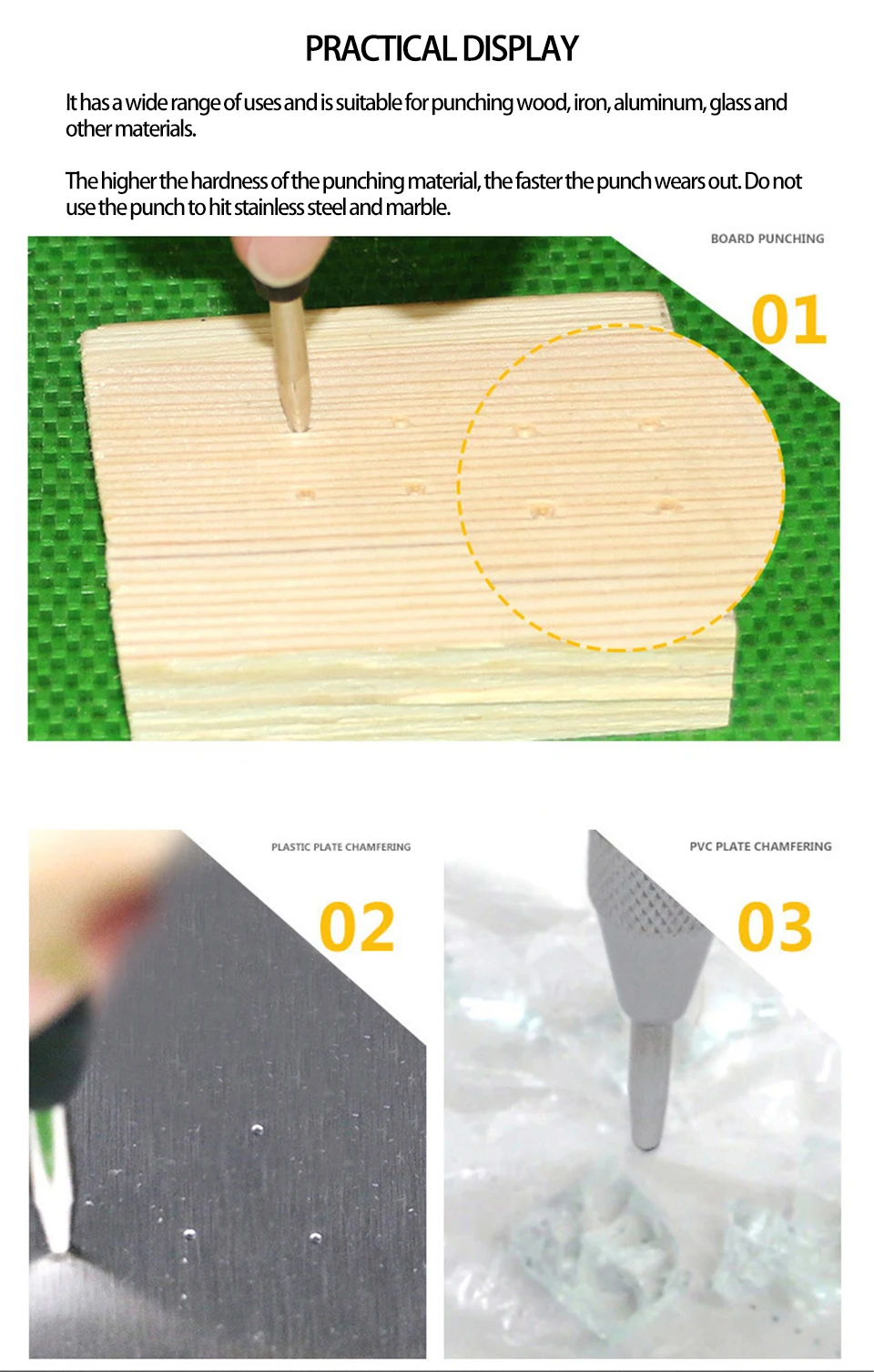  Pin Centre Hole Tool Brass Automatic Center Punch For Metal And wood For Machinists Carpenters Press Dent Marker Work