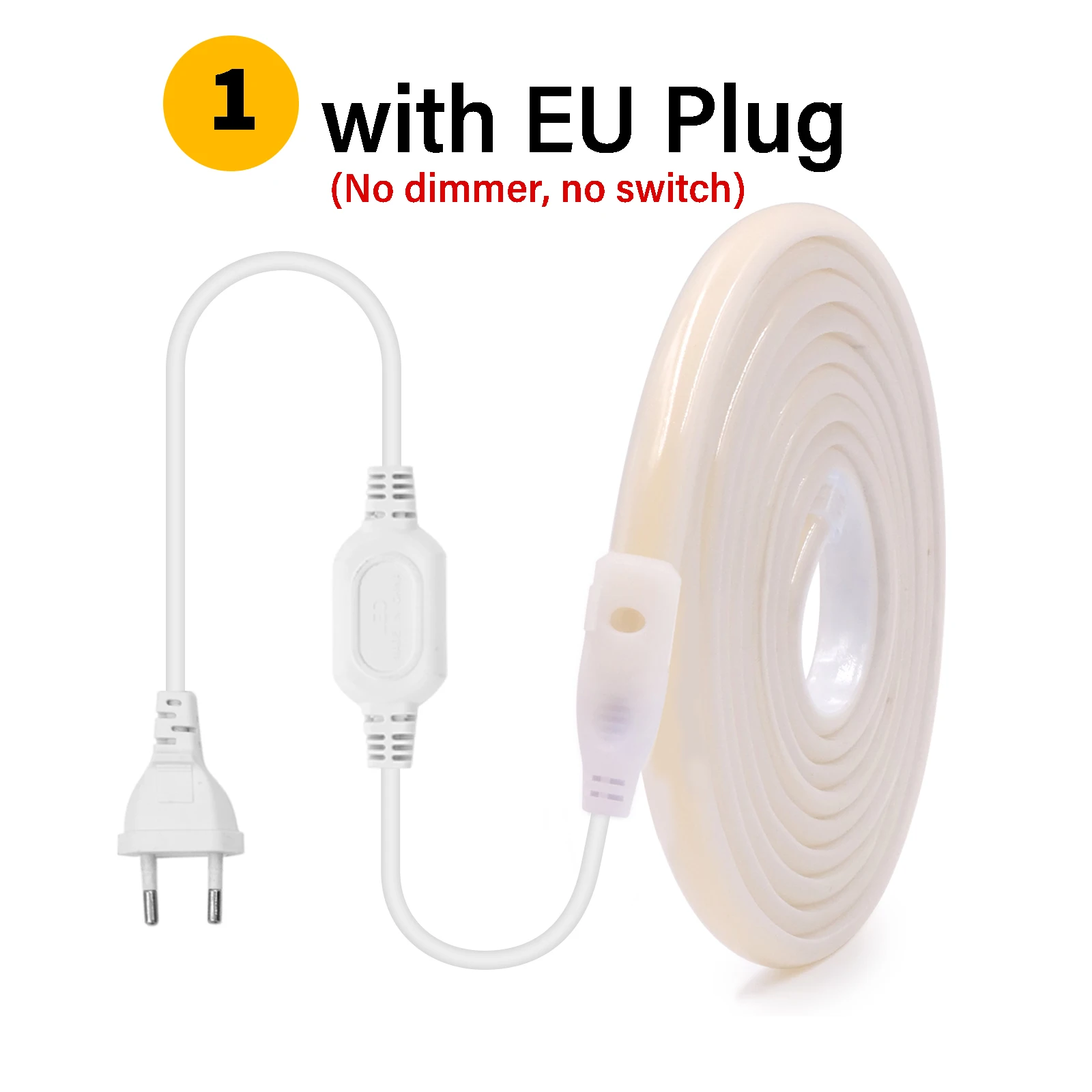 Description Picture 6 of item220V COB LED Strip Light High Bright 288LEDs/m RA90 Flexible Outdoor Lamp Waterproof Neon Tape With Dimmer Switch EU Power Plug