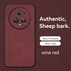 Premium Sheepskin Leather Soft Case with Camera Lens Protection and Shockproof Bumper in Matte Finish for Magic 5 Lite (Red)