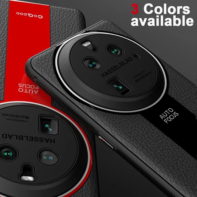 Luxury Lichi Leather Ultra Thin Matte Case with Soft TPU and Lens Protection