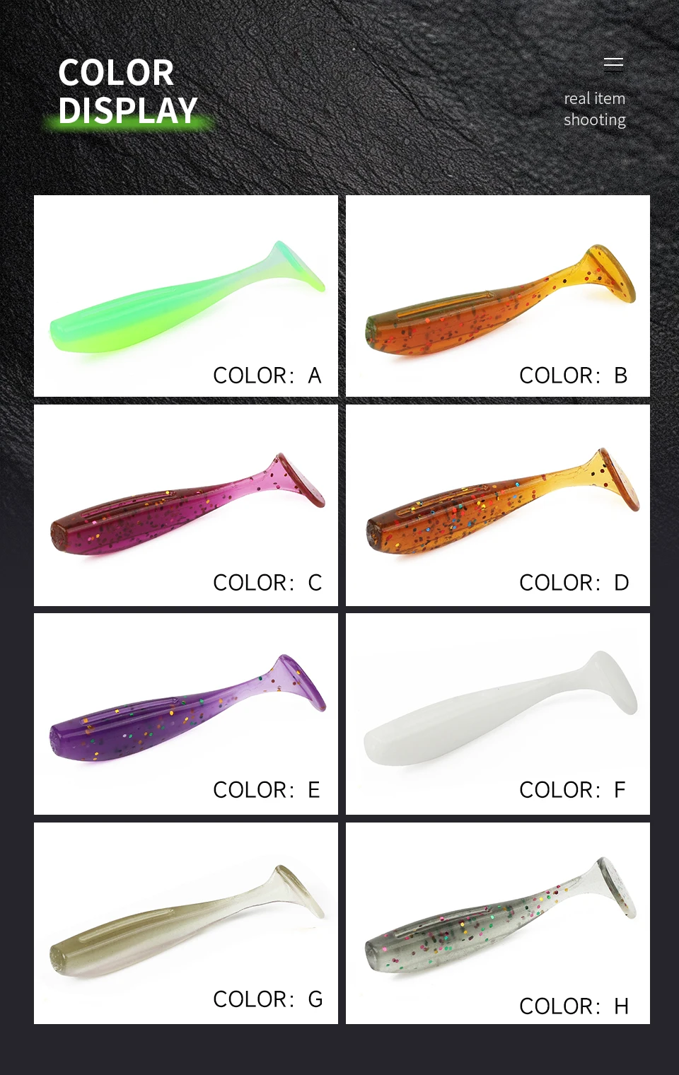 Supercontinent Eine Angelköder Shad Soft Baits 3 cm/30 Stück Easy Shiner UV Isca Künstliche Silikon Pesca T Tail Wobbler – Detail 5