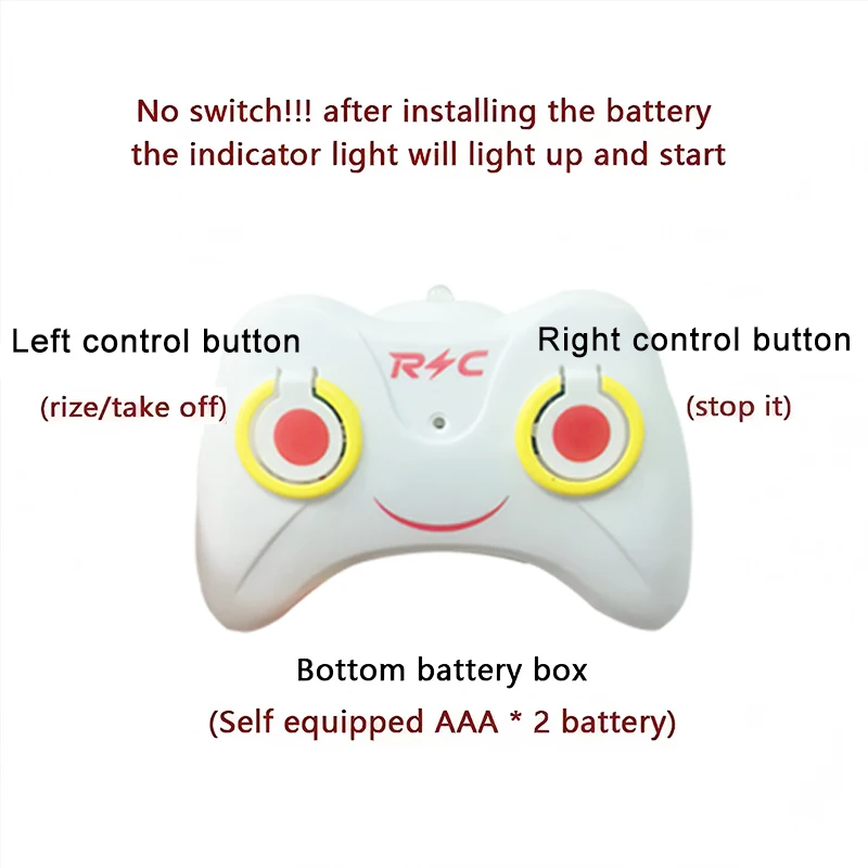 Mini Drone Télécommandé Rechargeable Jouet Enfant - 3 Couleurs