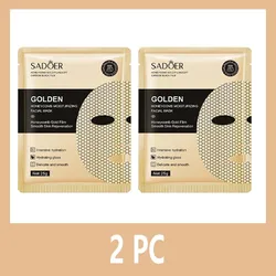 24K Gold Moisturizing Facial Mask Sheets - Deep Hydration & Skin Rejuvenation (20 Pack) (2 PC)