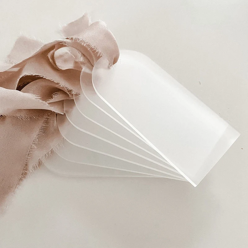 AS60-80Pcs Tag Labels Chair Acrylic Arch Sign Blank Acrylic Signs Blank Reserved Signs Place Cards