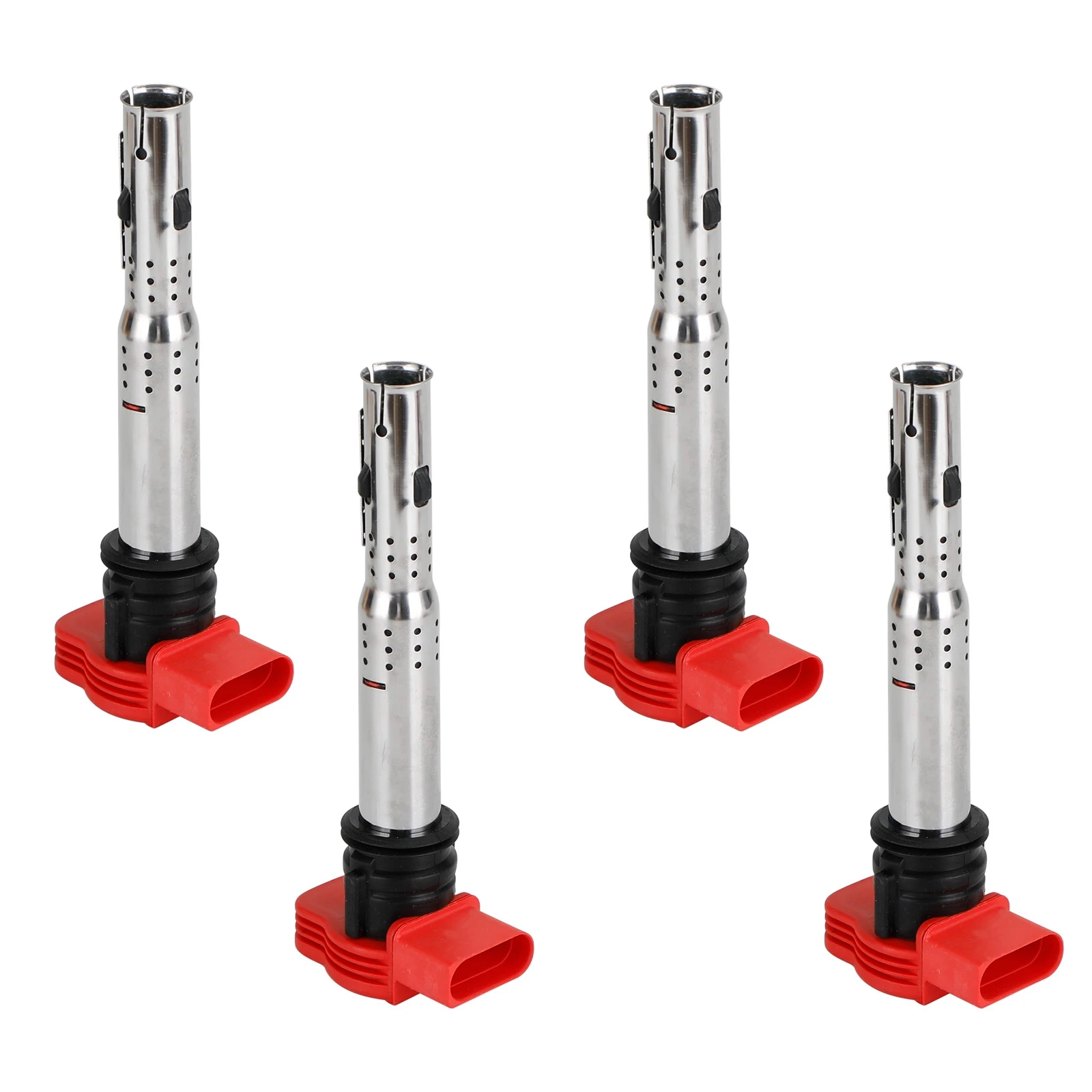 Areyourshop 4x Red Coil Packs Set 06E905115E for Audi R8 2.0TFSI/2.0TSI A3/GOLF 5/LEON Car Accessories Parts