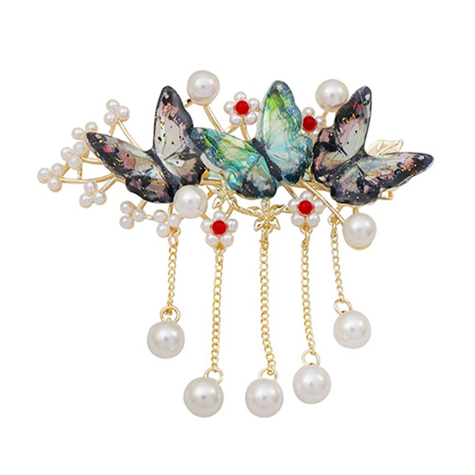 

Butterfly Tassel Hair Clips Back Of Head Pearl Hollow Butterfly Hair Clip for Hair Styling Tools