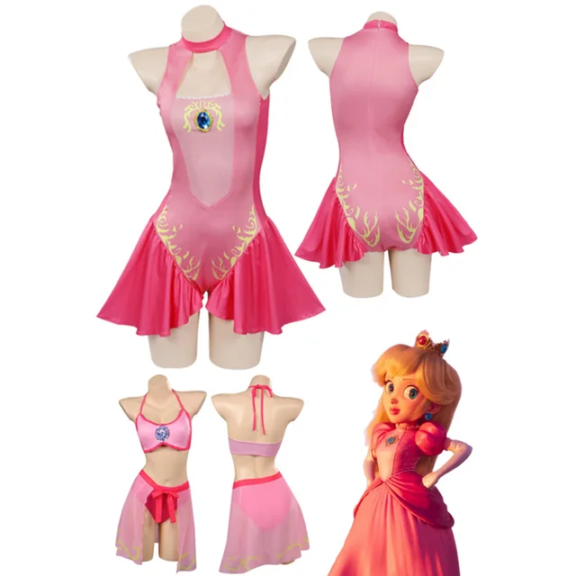 Princess Peach Cosplay Kawaii Swimsuit: Unleash Your Inner Royalty!