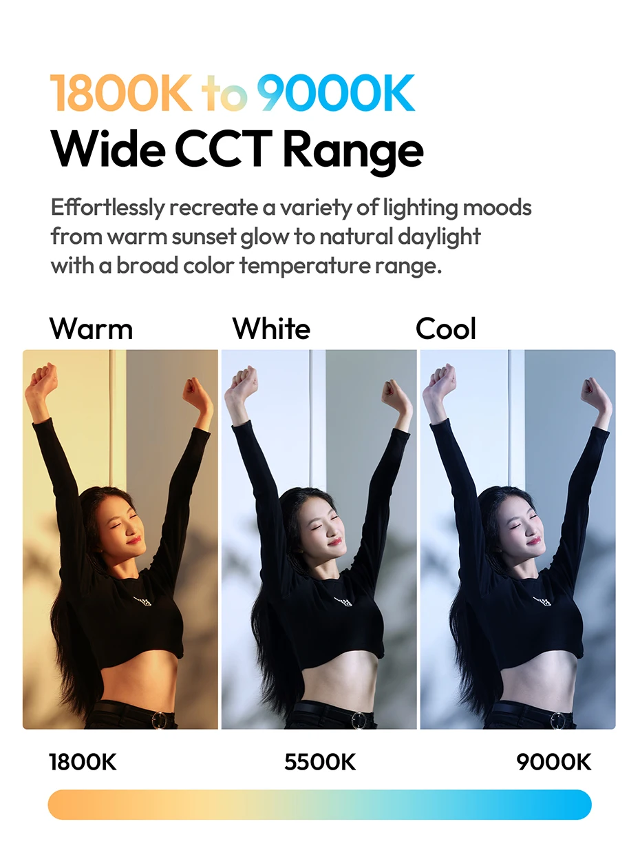 B15RGB 15W Magnetic Tube Light Handheld Led Stick Light 1800-9000K CCT 3300mAh f
