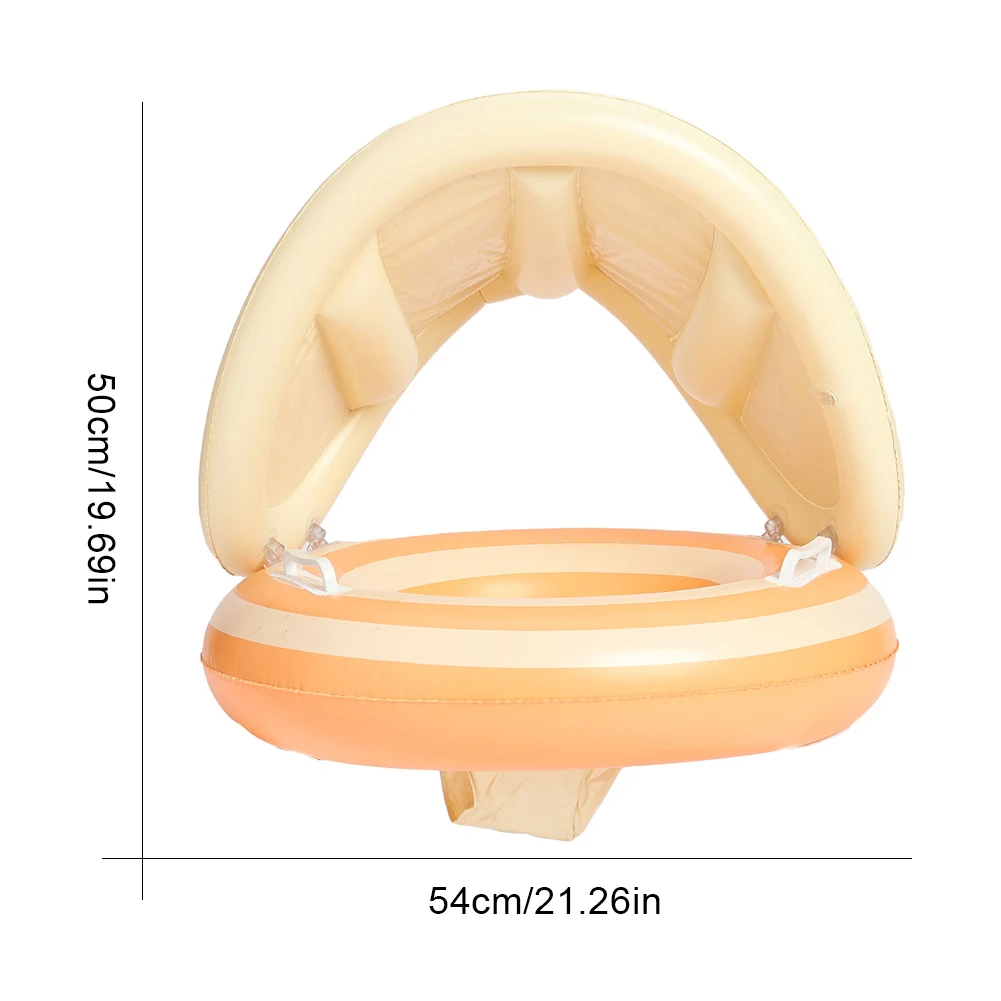Inflatable Swimming Ring Inflatable Pool Float Swimming Pool Floats Baby Swimming Ring Inflatable Swim Ring with Detachable Sunshade Toddlers Pool Float Leakproof Baby Pool Toy for Water Fun