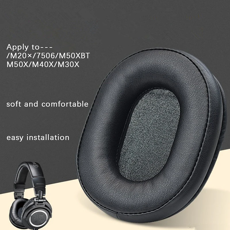 

2Pcs M50X Replacement Earpads Compatible with M40X M20 M30 M40 M50X ATH-SX1 Headphones Earphone Cover Headphones Cover
